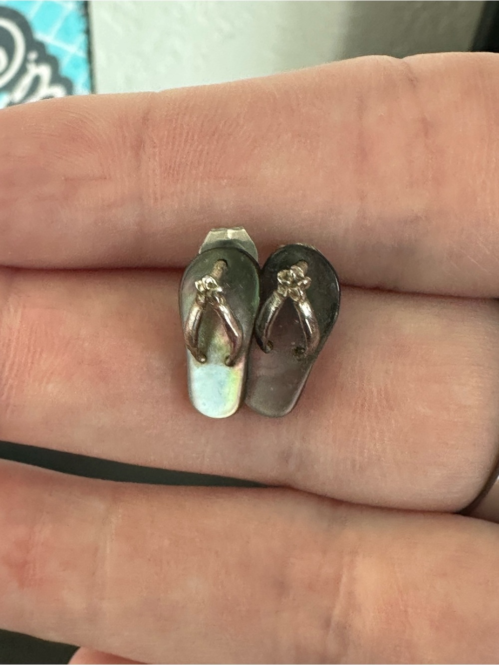 Sterling Silver Flip Flop Earrings